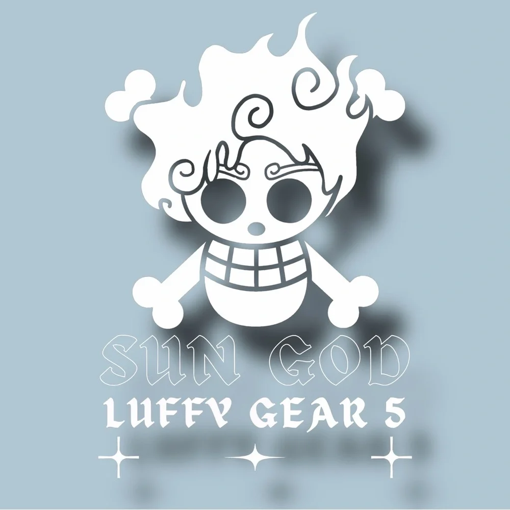 One Piec Luffy Sun God Gear 5 Vinyl Decal Laptop Sticker Car Decal
